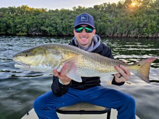 Checkout this beautiful Sunrise Redfish landed in Crystal River this morning by my good friend Geoffrey Guyette!! Talk about an awesome day!!!! #discovercrystalriver #hellsbayboatworks #skinnywater #redfish